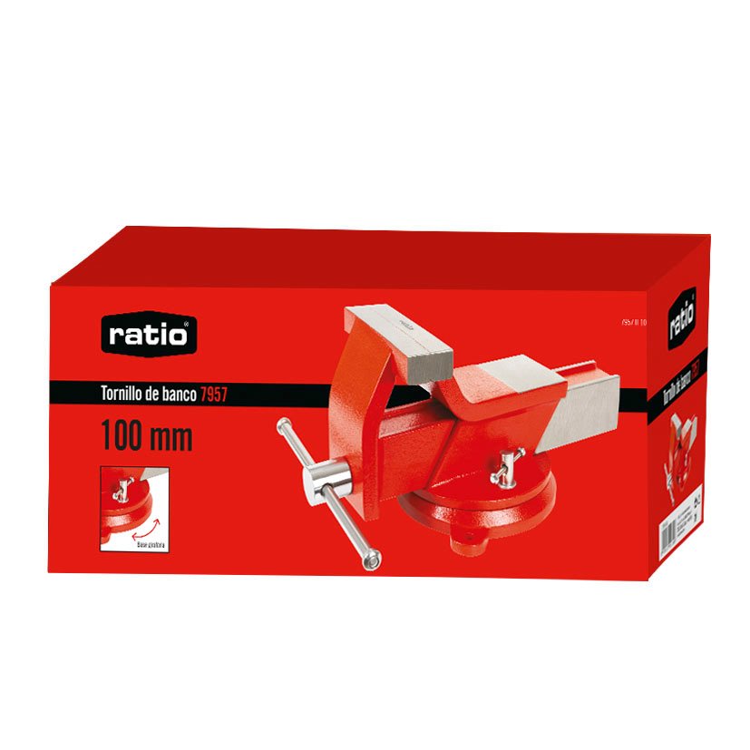 Tornillo BANCO GIRAT ACERO 100 MM RATIO 100 MM herramienta sujeción - Imagen 2