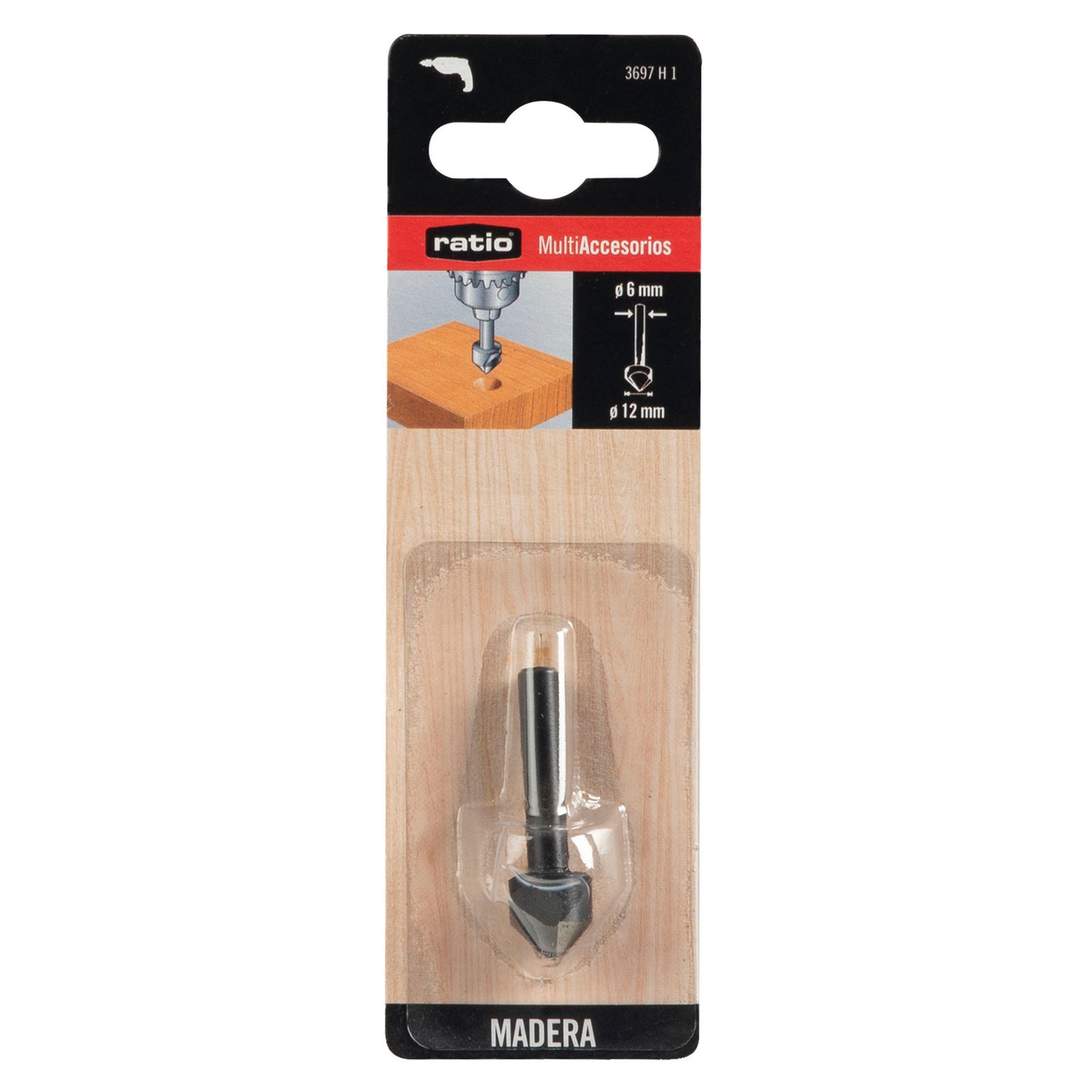 FRESA Avellanadora Ø12 MM para Madera RATIO - Imagen 3