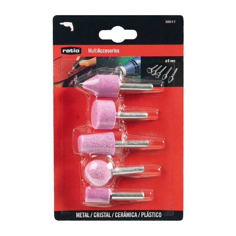 5 Muelas CON EJE Ø6 Mm, Surtido RATIO fresa - Imagen 2