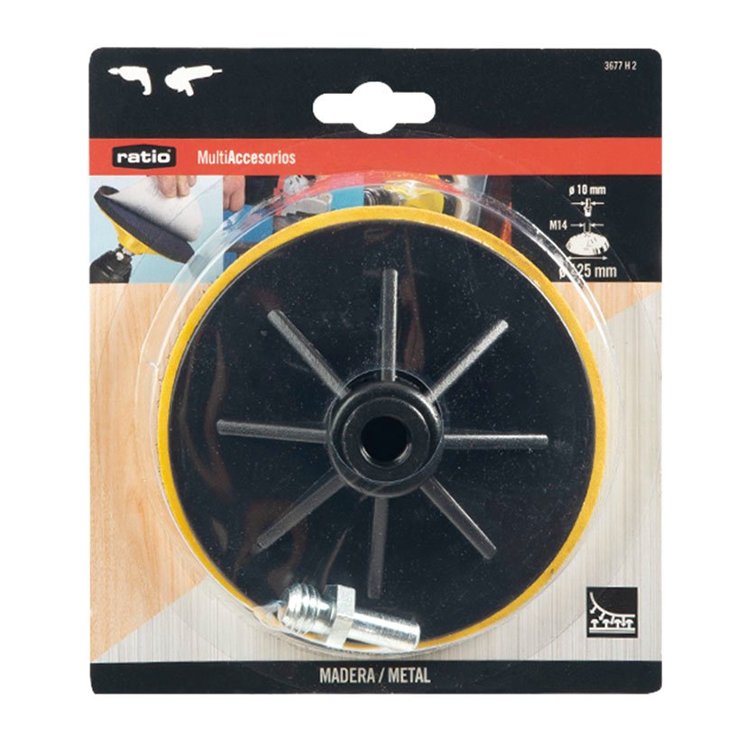 PLATO Autogrip 125 MM M14 Incluy EJE Ø10 RATIO 125 MM taladro - Imagen 2