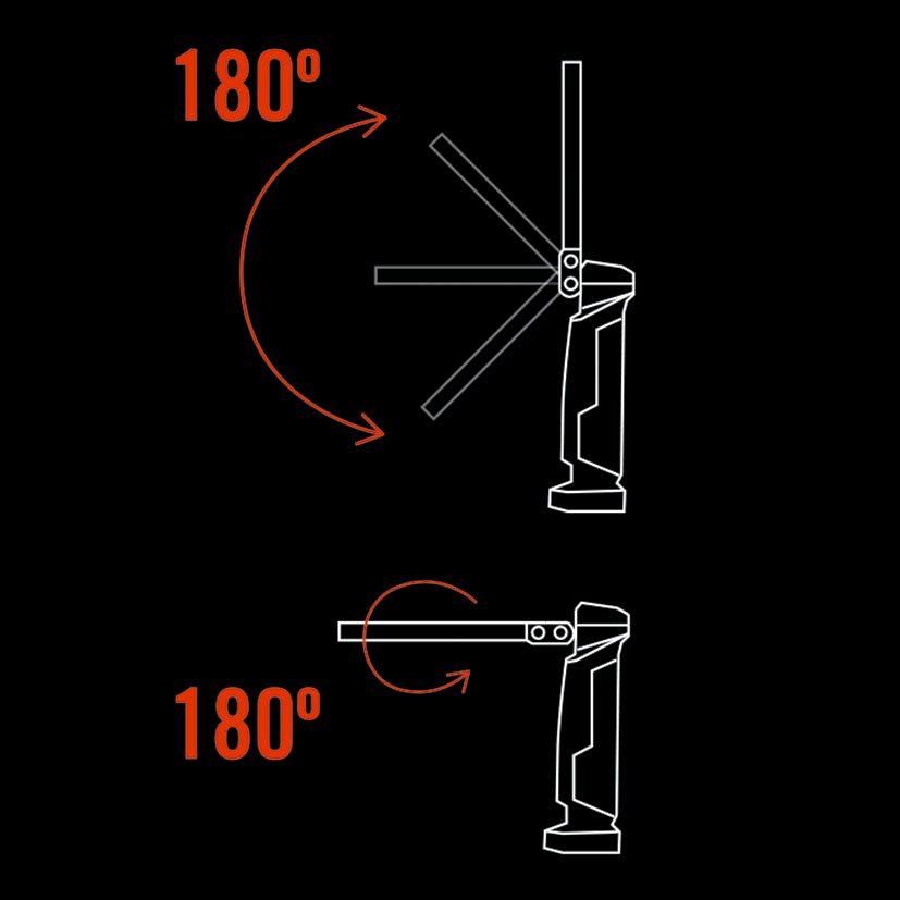 Linterna LED COB 550 LM Recargable RATIO 33X270X45 Mm 33X151X45 Mm - Imagen 3