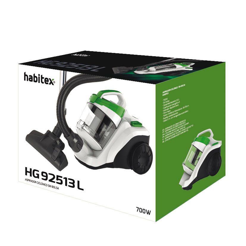 Aspirador SIN BOLSA HG92513 L Habitex 700 W 5 M - Imagen 8