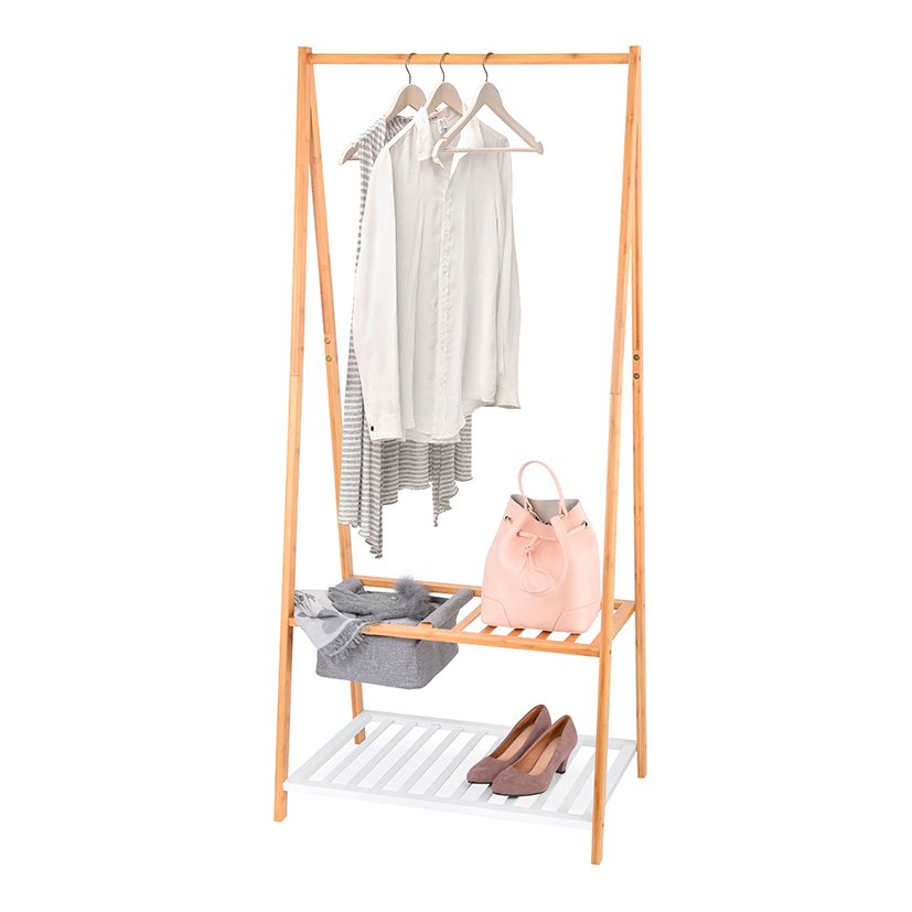 Colgador BAMBU C/repisa 70X 45X160 CM Jobgar 70X45X160 CM Gris percha perchero - Imagen 2