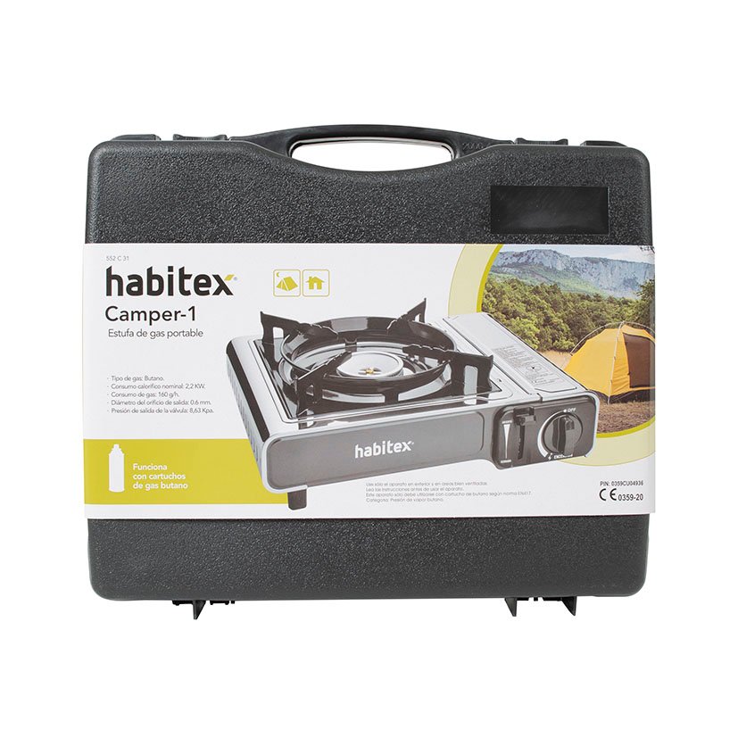 Cocina Camping GAS 1 FUEGO Habitex 3X28 4X11 hornillo lámpara - Imagen 7