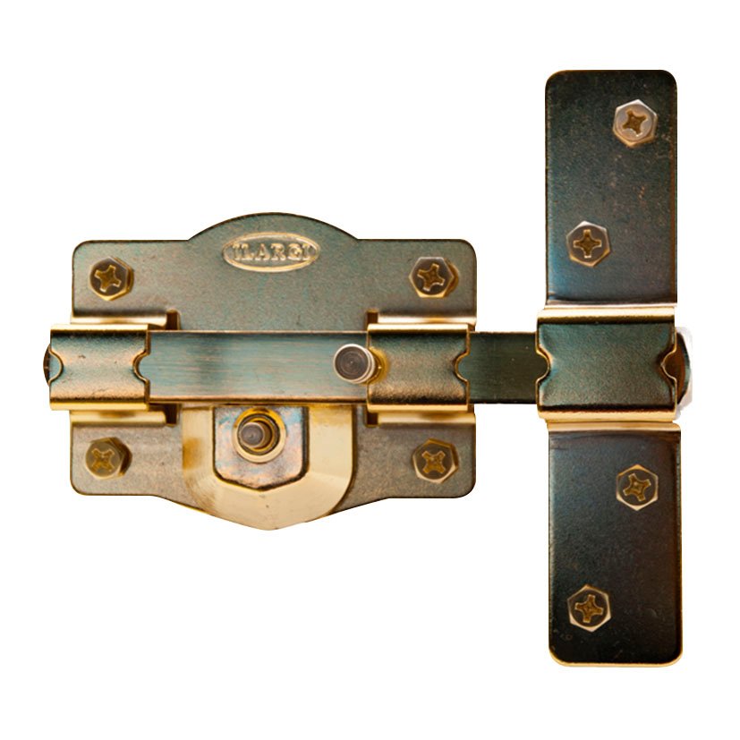 Cerrojo 1202 BOTON 105 MM Latonado Ilargi 105 MM puerta de madera latón - Imagen 2