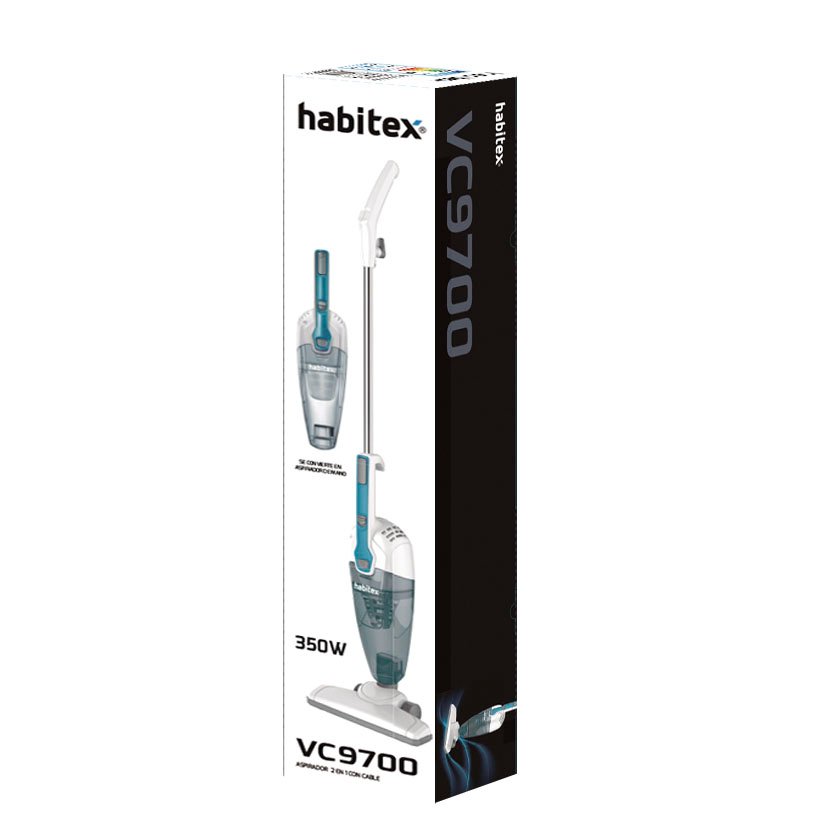 Aspirador Escoba VC9700 2 EN 1 Habitex 350 W 60 W depósito 1 L - Imagen 6