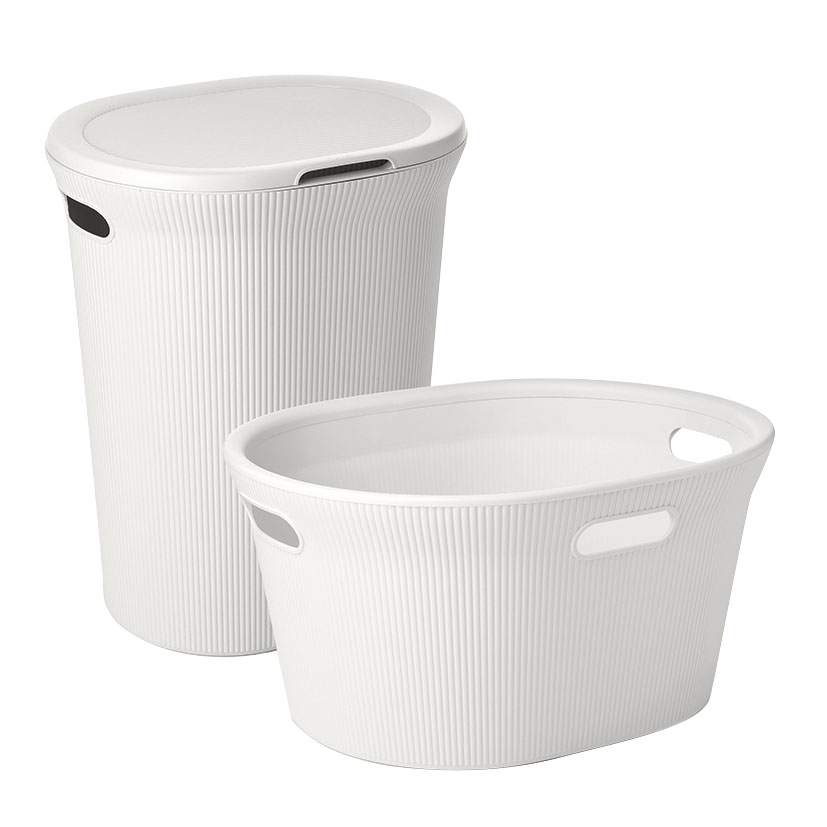 CESTA Ordenacion Baobab S 1,5 L TATAY 1,5 L 5X16 Blanco caja decorativa - Imagen 2
