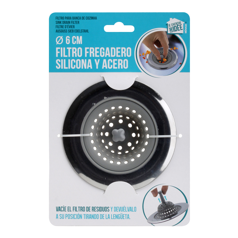 Filtro Fregadero Silicona Y ACERO 6 Cm desag - Imagen 7