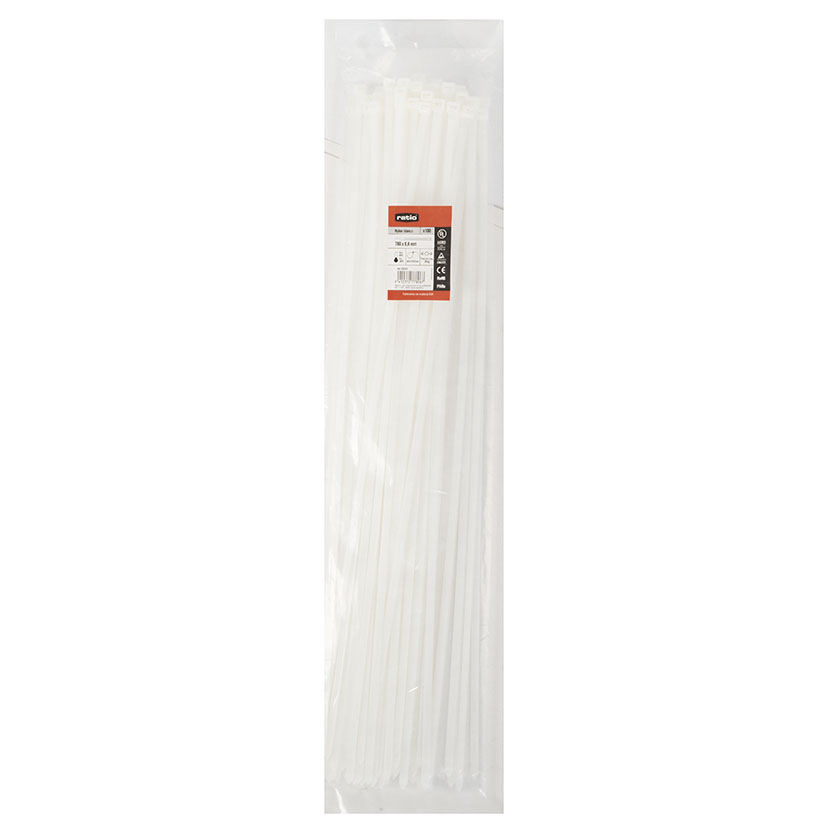 BRIDA NYLON Blanca 100X2,5 25 PZAS RATIO abrazadera - Imagen 3