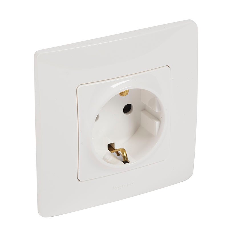BASE Enchufe TOMA 2 P+ T SERIE NILOE Legrand Blanco mecanismo empotrar - Imagen 2