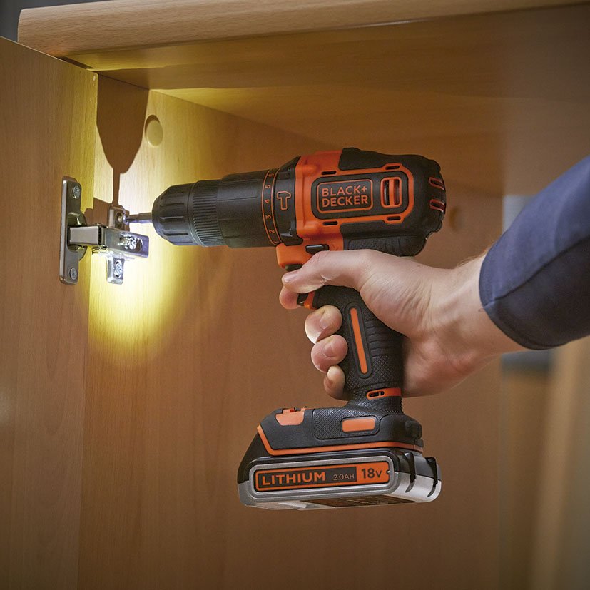 Atornillador Percutor BDCHD18 KB-QW 18 V Black&decker 18 V taladro batería - Imagen 4