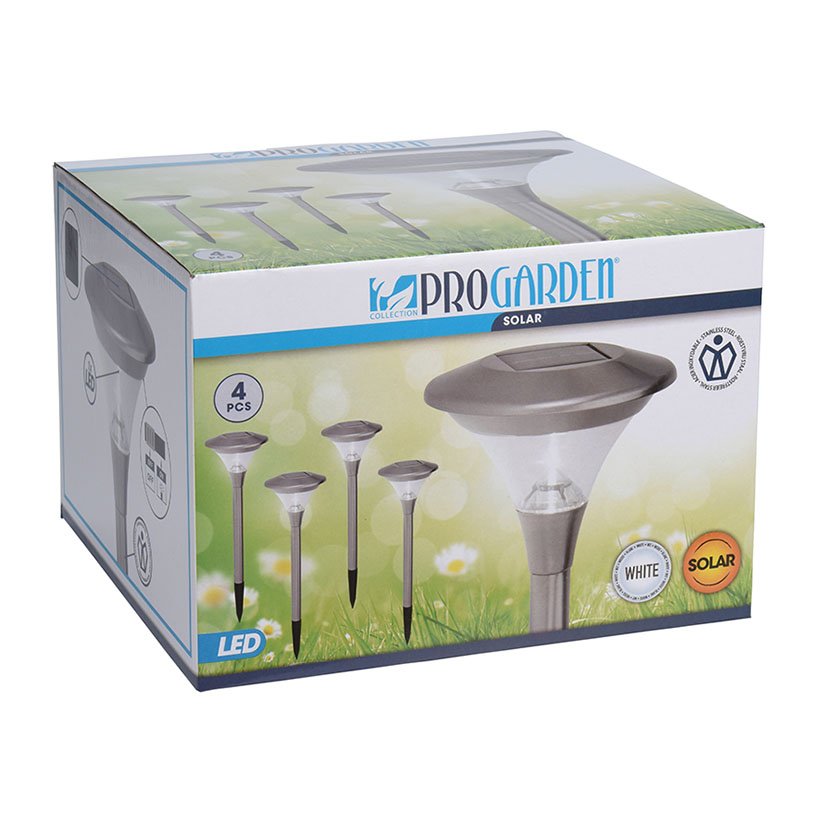 Estaca LED SOLAR INOX Ø 14XH47 CM lámpara exterior - Imagen 2