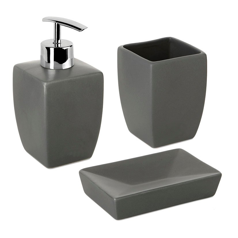 Jabonera THAI GRIS Antracita TATAY 120X78X28 Mm baño - Imagen 2