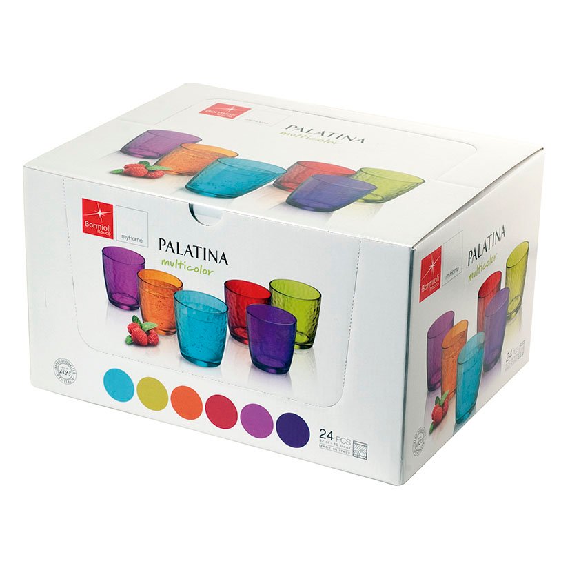 VASO Palatina COLOR 32 CL Bormioli 4X9 25 Cm cristalería mesa - Imagen 2
