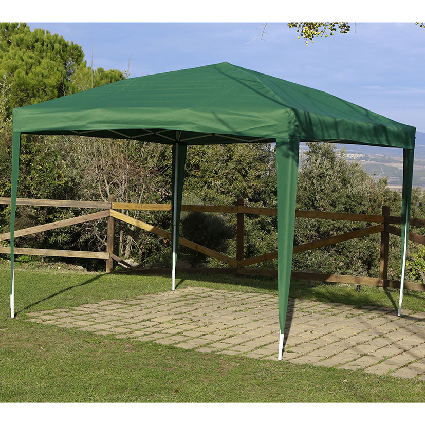 CARPA 3X3M Plegable VERDE 3X3 M parasol pérgola - Imagen 2