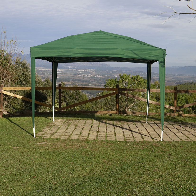 CARPA 3X3M Plegable VERDE 3X3 M parasol pérgola - Imagen 3