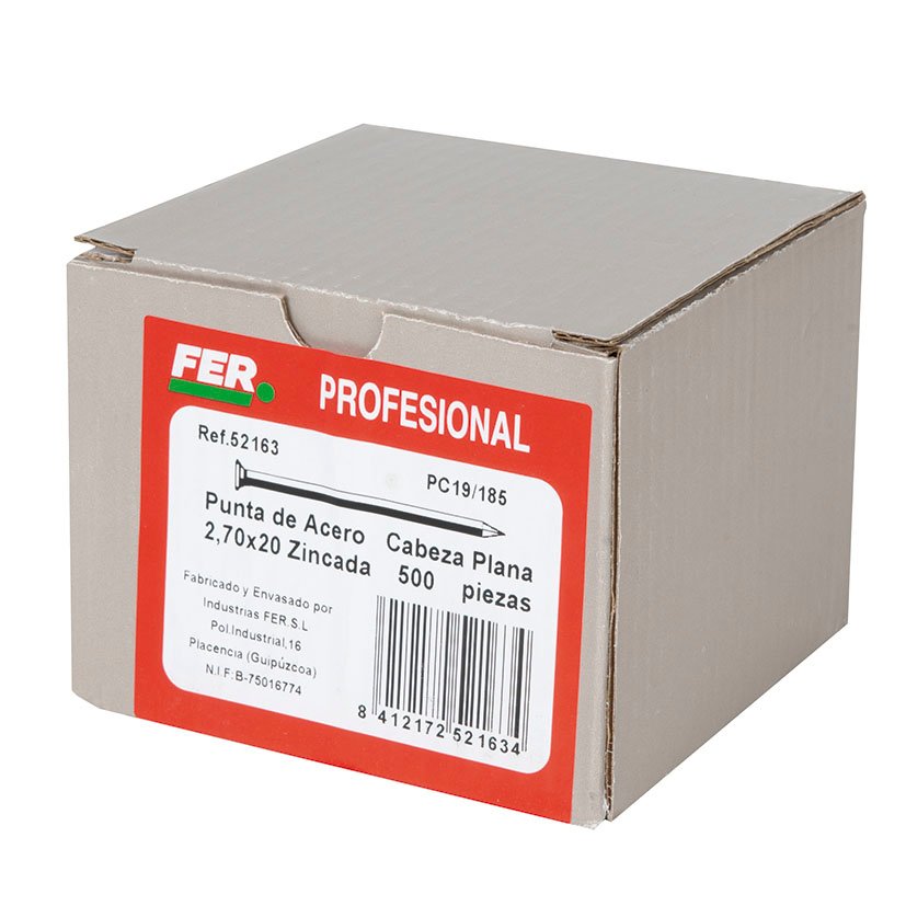 PUNTA ACERO C/PL 3,40X40 200 UNID Fer - Imagen 2