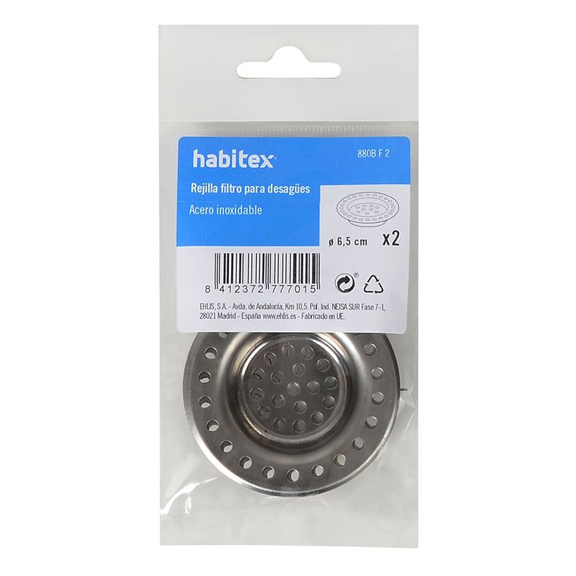 Rejilla Filtro Desague S/PALAS,2 PZ Habitex 5 Cm desag - Imagen 2
