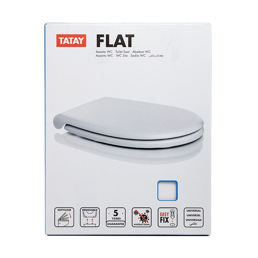 TAPA WC Sanitario FLAT Softclose TATAY 1 Kg Blanco - Imagen 4