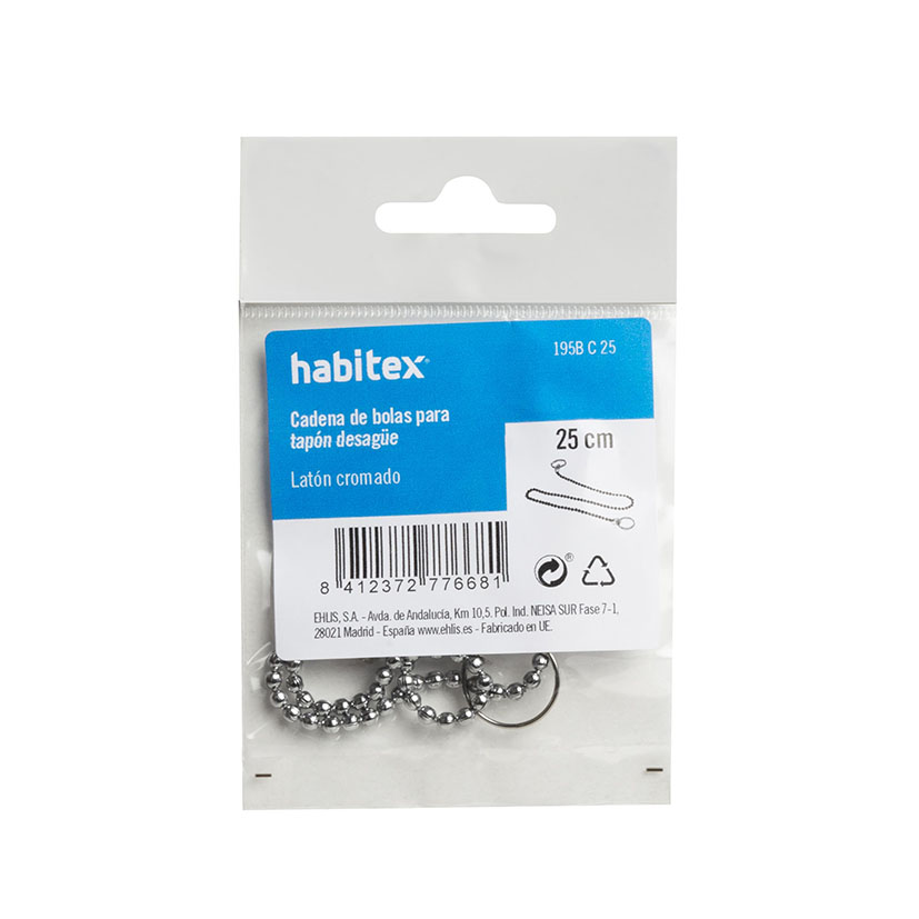 Cadena TAPON Lavabo 25 CM Habitex 25 CM desag - Imagen 2