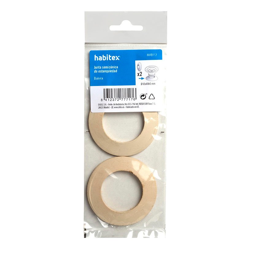 JUNTA Semiconica GOMA Bañera BOLSA 2U Habitex 65X40X5 Mm estanqueidad sellado - Imagen 2