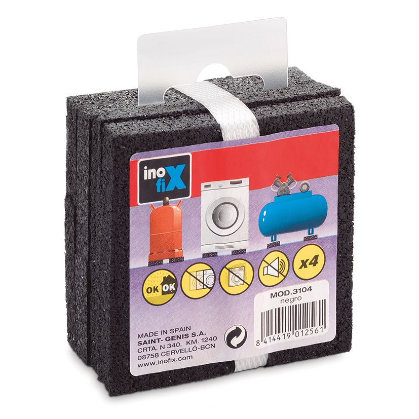 Almohadilla Anti-vibracion 4 Unid Inofix 75X75X10 Mm fieltro deslizant antideslizante - Imagen 2