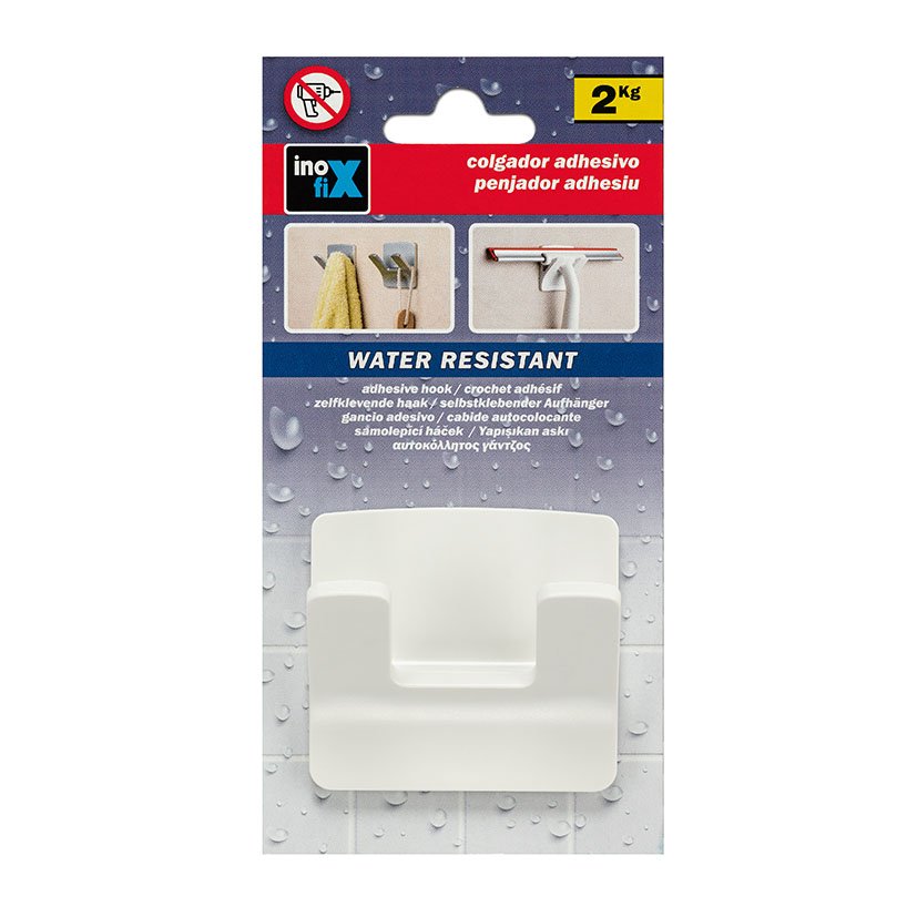 Colgador ADH RES AGUA RAMA D 1U BL Inofix Blanco gancho adhesivo - Imagen 2