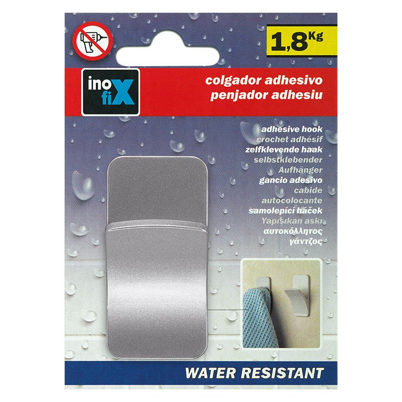 Colgador ADH RES AGUA RAMA 1U CROMO Inofix Mate gancho adhesivo - Imagen 2