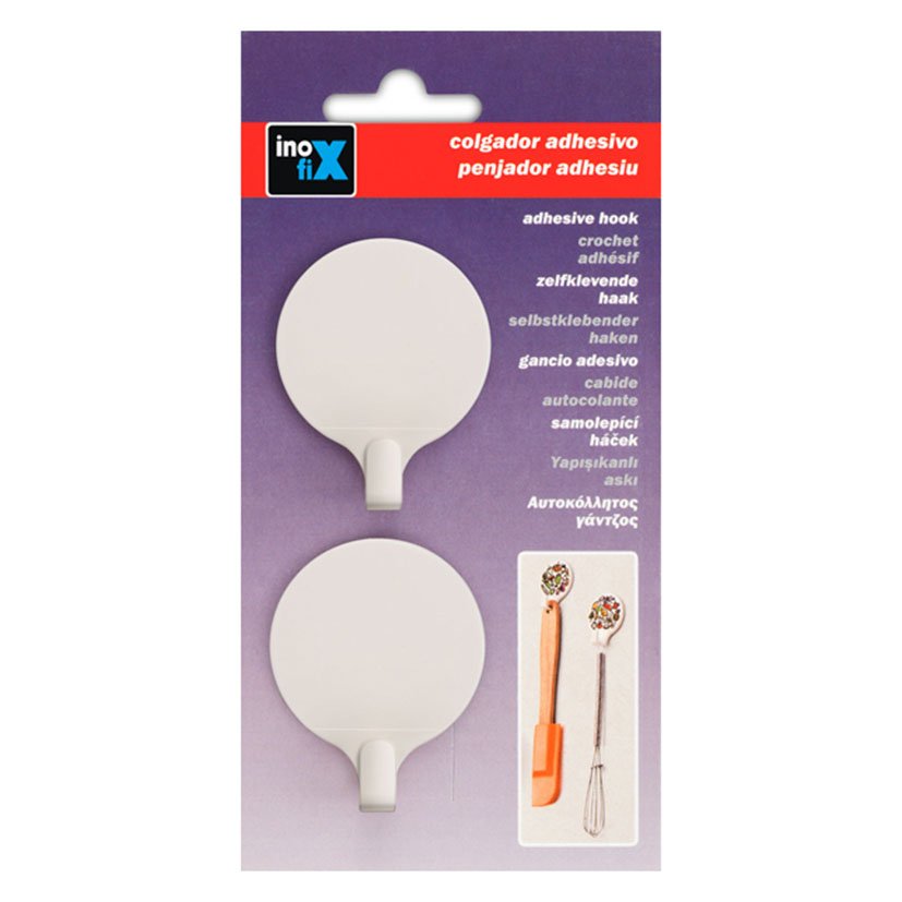 Colgador Adhesivo 2170 BLCO 2 UNI Inofix Blanco gancho - Imagen 2