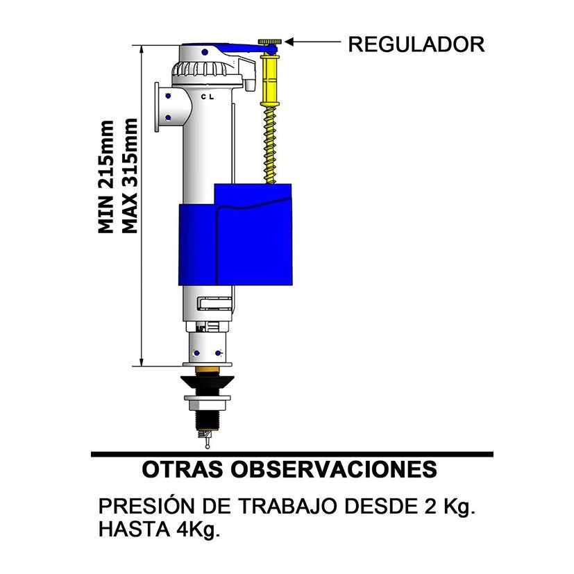 GRIFO Cisterna DUAL Horizontal Vertical Tecnoagua - Imagen 2