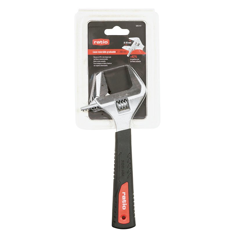 LLAVE Graduable GRAN Abertura Revers 8" RATIO 200 Mm 39 Mm llav vaso - Imagen 2