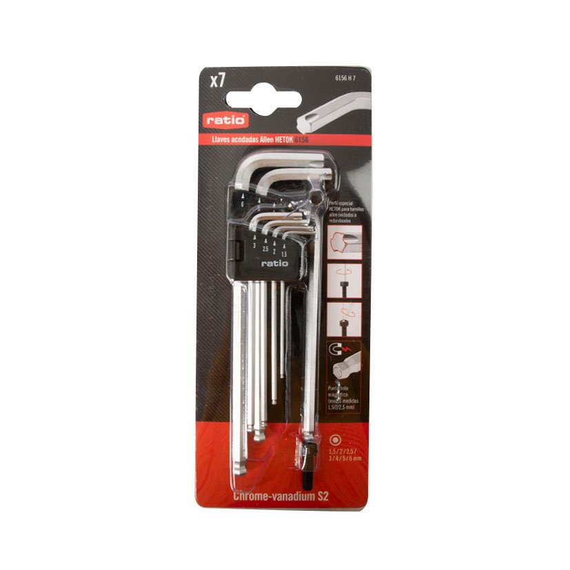 Llaves ALLEN MAGN P Bola+hetok Juego 7 RAT RATIO 6 Mm vaso - Imagen 2