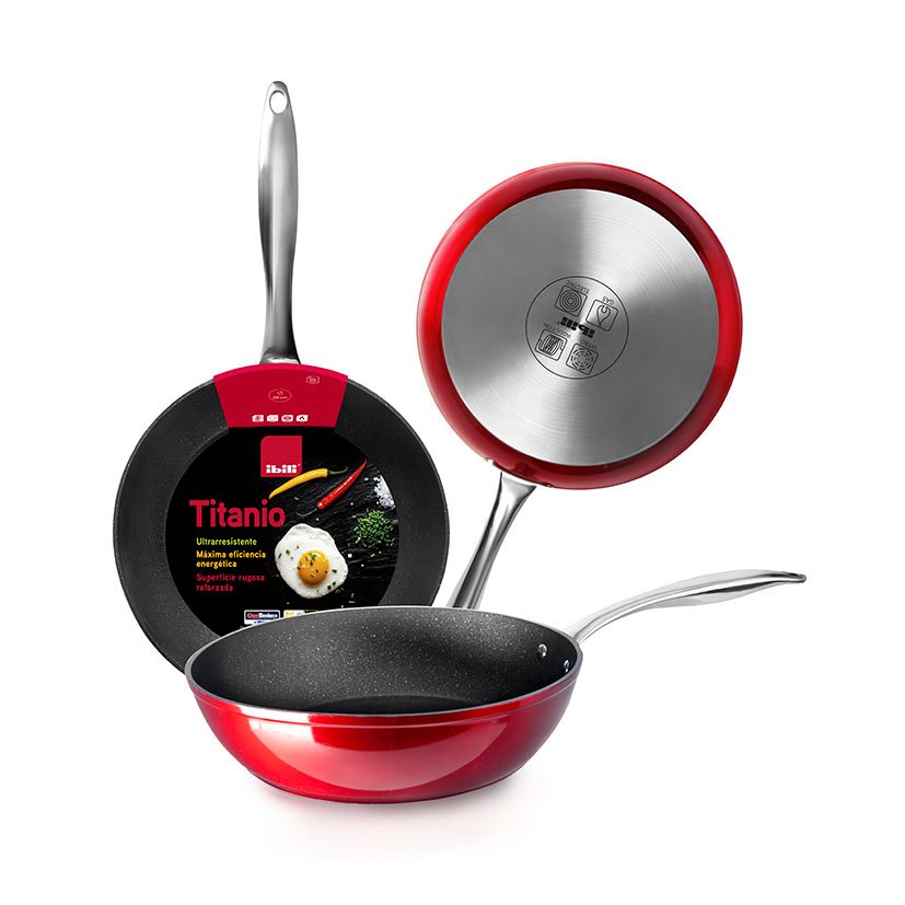 Sarten HONDA MANGO AL FORJ RED ROCK 24 CM Ibili 24 CM plancha grill aluminio - Imagen 2