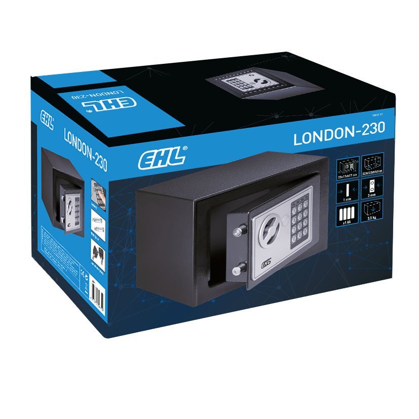 CAJA Fuerte Sobreponer 23X17XH17 Cm EHL 23X17X17 CM 23X17X17 Cm fuert - Imagen 3