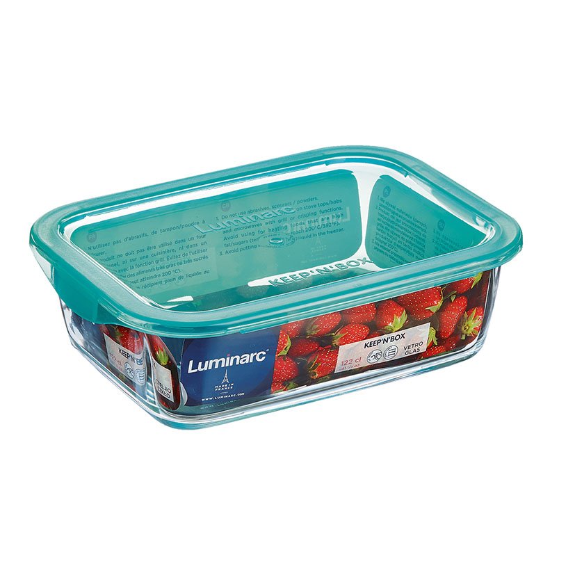 RECIP RECT C/T 38 CL Keep'n LAGON LUM Luminarc 120X85X40 Mm 380 Ml tarro táper - Imagen 3