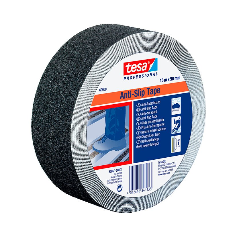 Cinta Adhesiva Antideslizante Tesa 55587 60950 15 M X 25 Mm. Negra