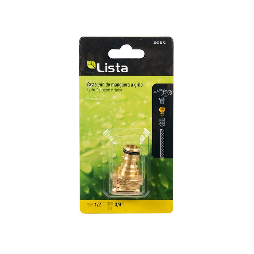 Raccord Hembra GRIFO 3/4"-1/2" Lista Latón manguera - Imagen 3