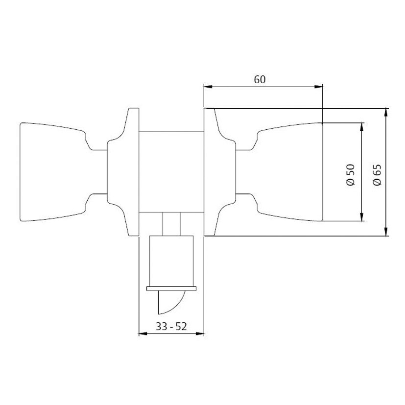 Cerradura POMOS 3502 60-70 L MATE TESA Tesaassaabloy 70 Mm Latón - Imagen 2