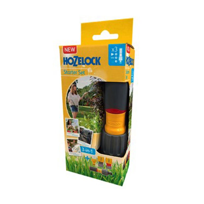 KIT LANZA 3-EN-1 + Racores Ø12,5-15 MM Hozelock pistola riego - Imagen 2
