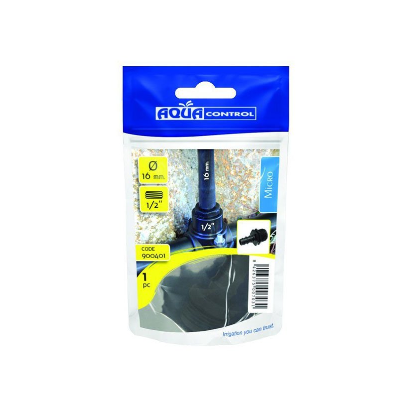 RIEGO GOTEO Adaptador MACHO 16 MMX1/2" Aquacontrol distribución - Imagen 3