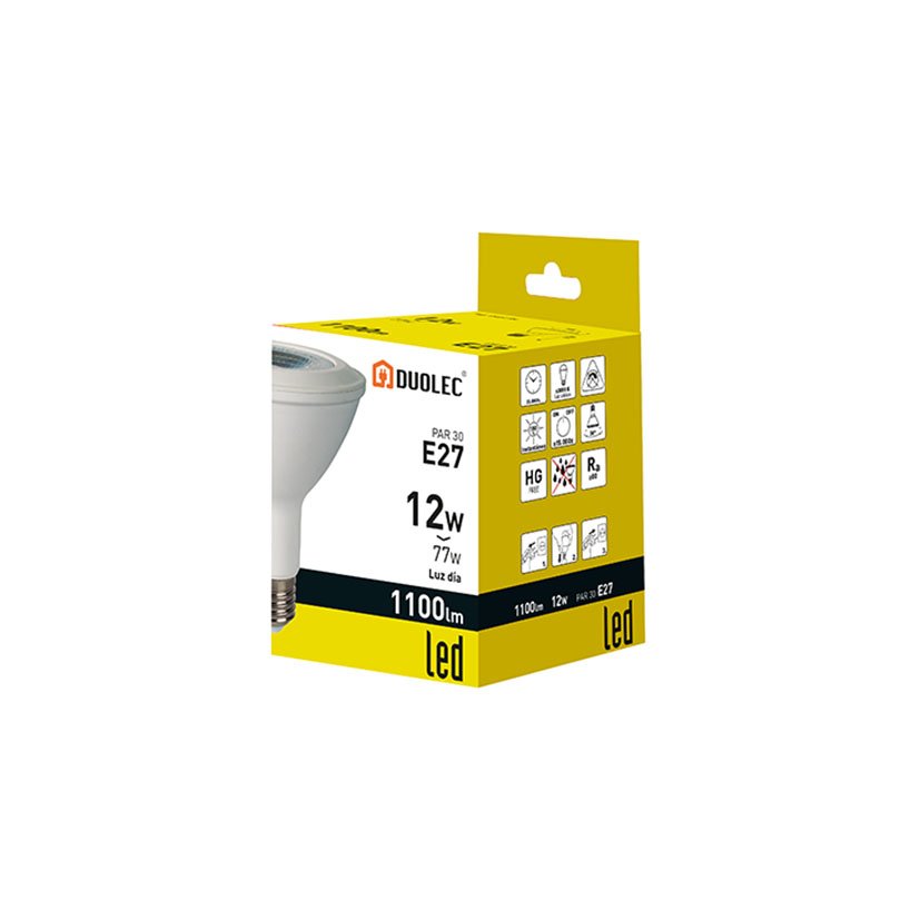 Lampara LED PAR 30 E27 12 W 4000K 1200 LM Duolec 12 W 95X120 Mm bombilla - Imagen 2