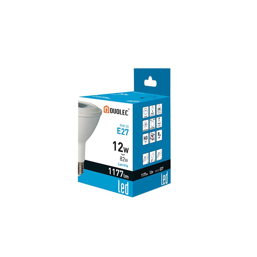 Lampara LED PAR 30 E27 12 W 6500K 1200 LM Duolec 12 W 95X120 Mm bombilla - Imagen 2