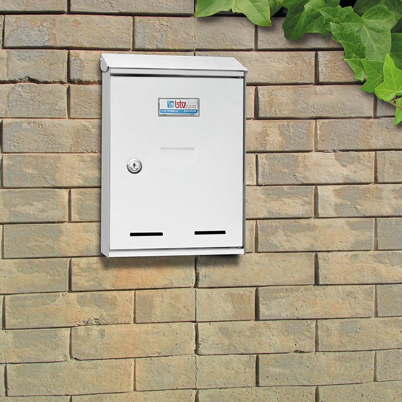 Buzón Metalico EXT MOD NANO Blanco Btv buzon exterior - Imagen 2