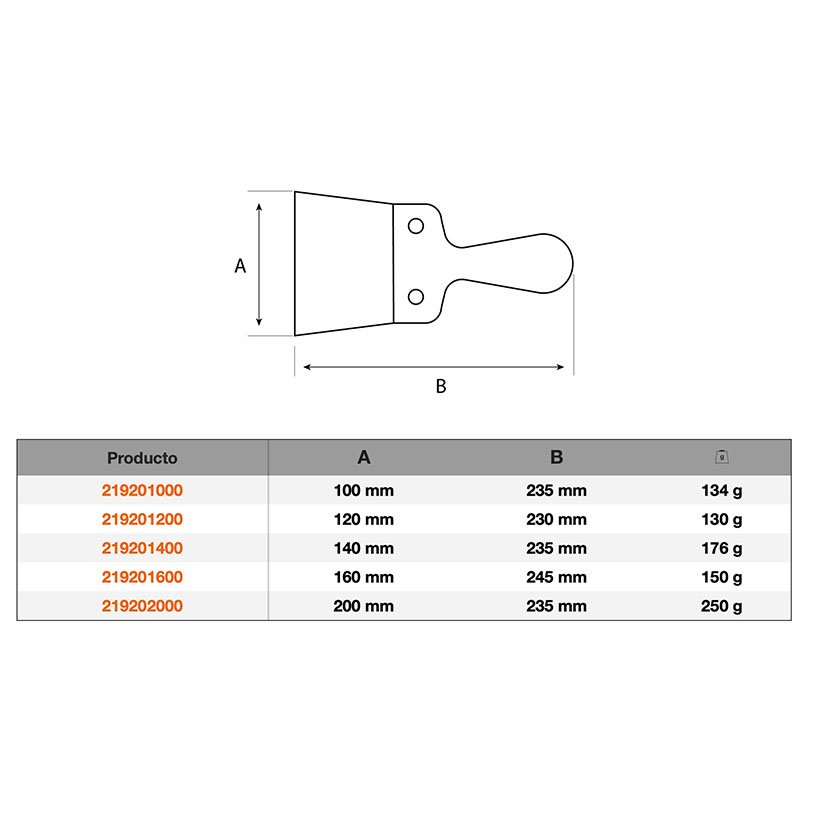 Espatula Emplastecer 16 CM BAHCO 160 Mm espátula masillar - Imagen 3