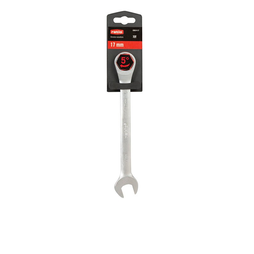 LLAVE Combinada Carraca 17 MM RATIO 17 MM llav vaso - Imagen 2