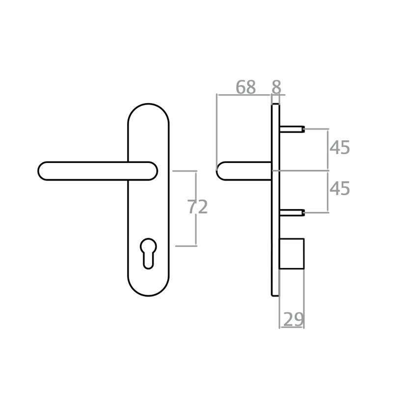 Manilla PTA Cortaf Sobreponer S1912 EXNE Tesaassaabloy vía de emergencia - Imagen 4