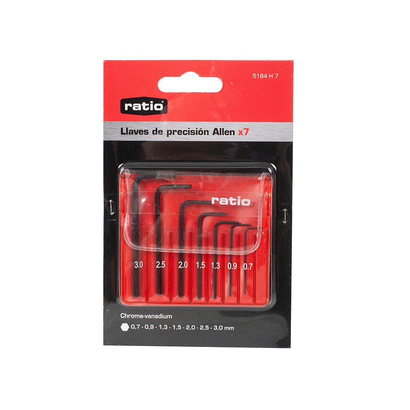 Llaves ALLEN Juego 7 (0,7-3 Mm) Precis RATI RATIO 3 MM 0 Mm vaso - Imagen 2