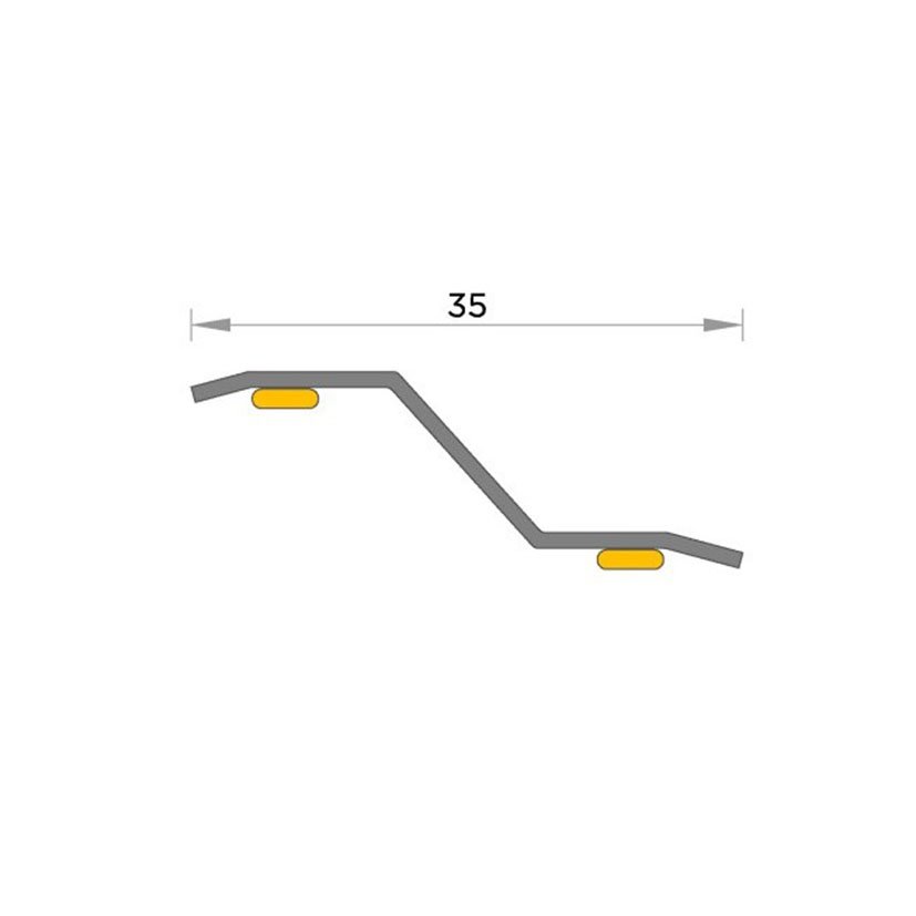 Pletina Ceramica ADHES 83 CM ROBLE EHL 83 CM 36 Mm perfil junta - Imagen 2
