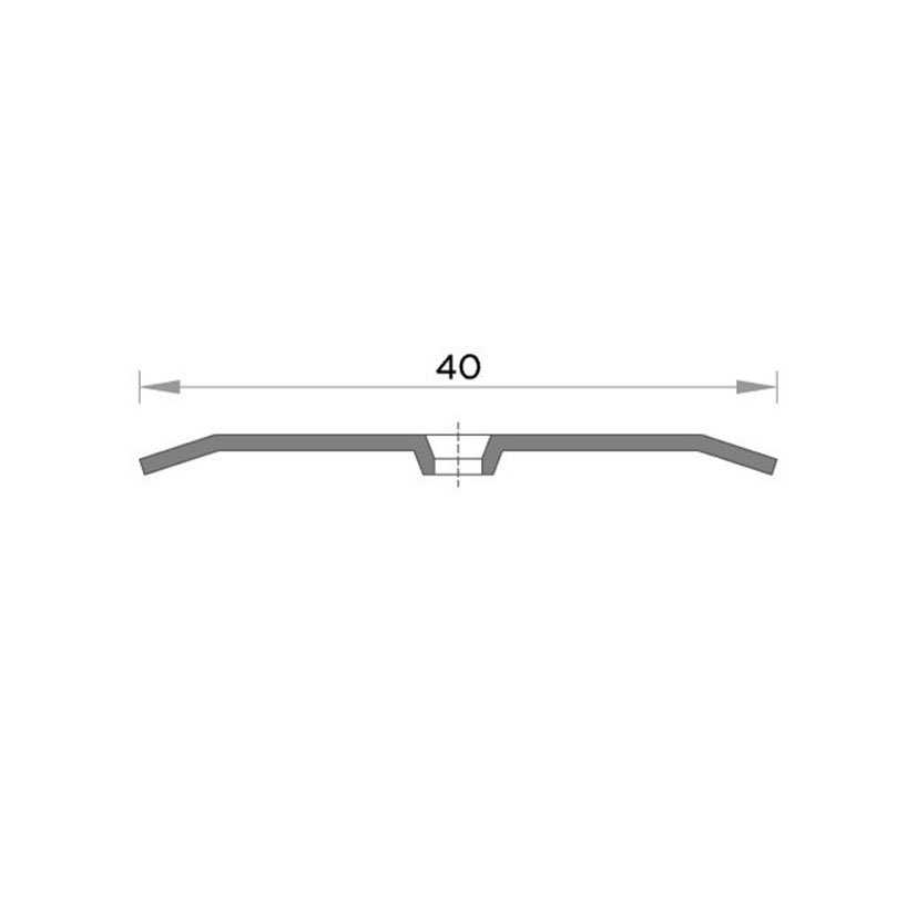 DOS Pestañas Atornillar 83 CM INOX EHL 83 CM 40 Mm perfil pletina - Imagen 2