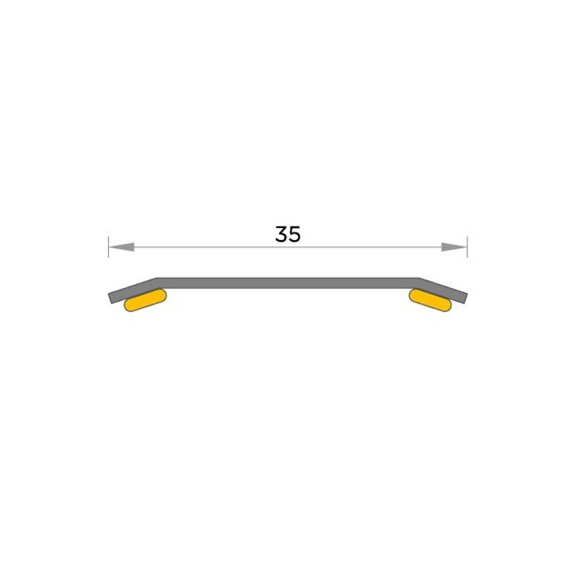 Pletina MET HAYA ADH 350X830 MM EHL 35 Mm perfil junta - Imagen 2